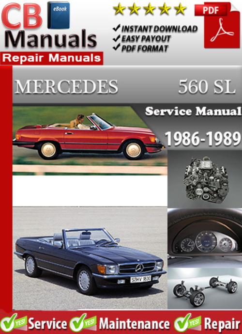 Product picture Mercedes 560 SL 1986-1989 Service Manual