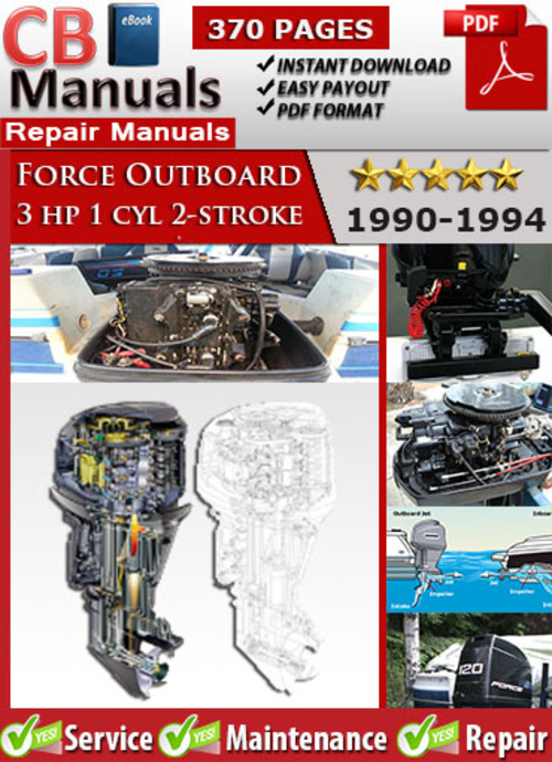 Product picture Force Outboard 3 hp 1 cyl 2-stroke 1990-1994 Service Manual