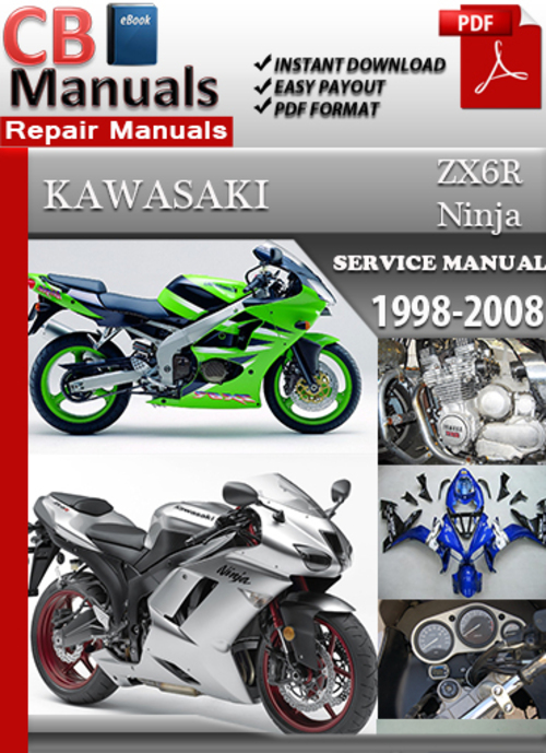 Product picture Kawasaki ZX6R Ninja 1998-2008 Service Repair Manual