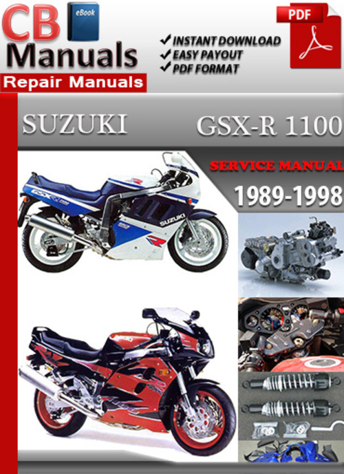 Product picture Suzuki GSX R 1100 1989-1998 Service Repair Manual