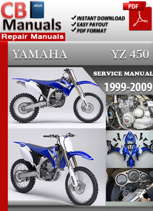 Product picture Yamaha YZ 450 1999-2009 Service Repair Manual
